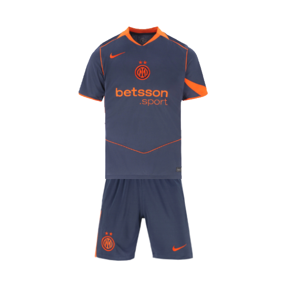 2025-26 Inter Milan Kids Third Soccer Kits Shirt With Shorts